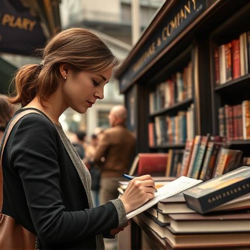 Marion Cotillard photographi√©e lors d'une s√©ance de d√©dicaces √† la librairie Shakespeare and Company